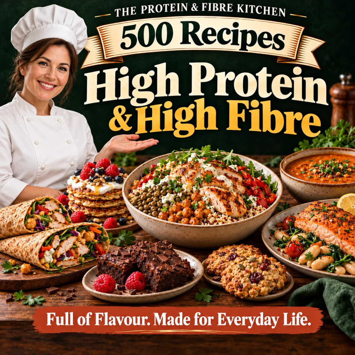 500 High-Protein & High-Fibre Recipes — Digital Cookbook