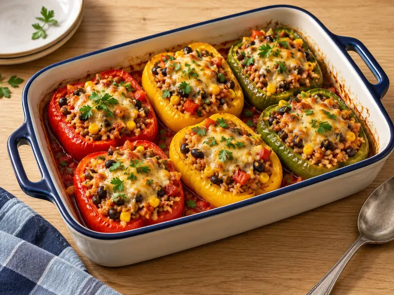Stuffed peppers with fresh herbs