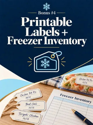 Printable Labels + Freezer Inventory cover