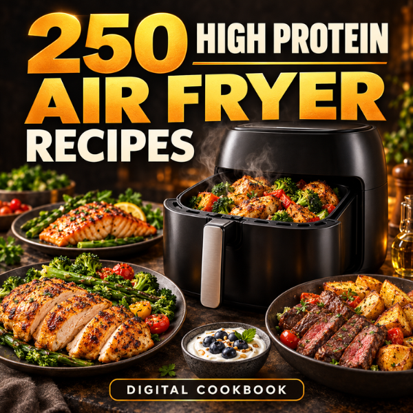 250 High Protein Air Fryer Recipes — Digital Cookbook