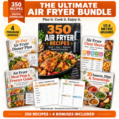 350 Air Fryer Recipes — Digital Cookbook
