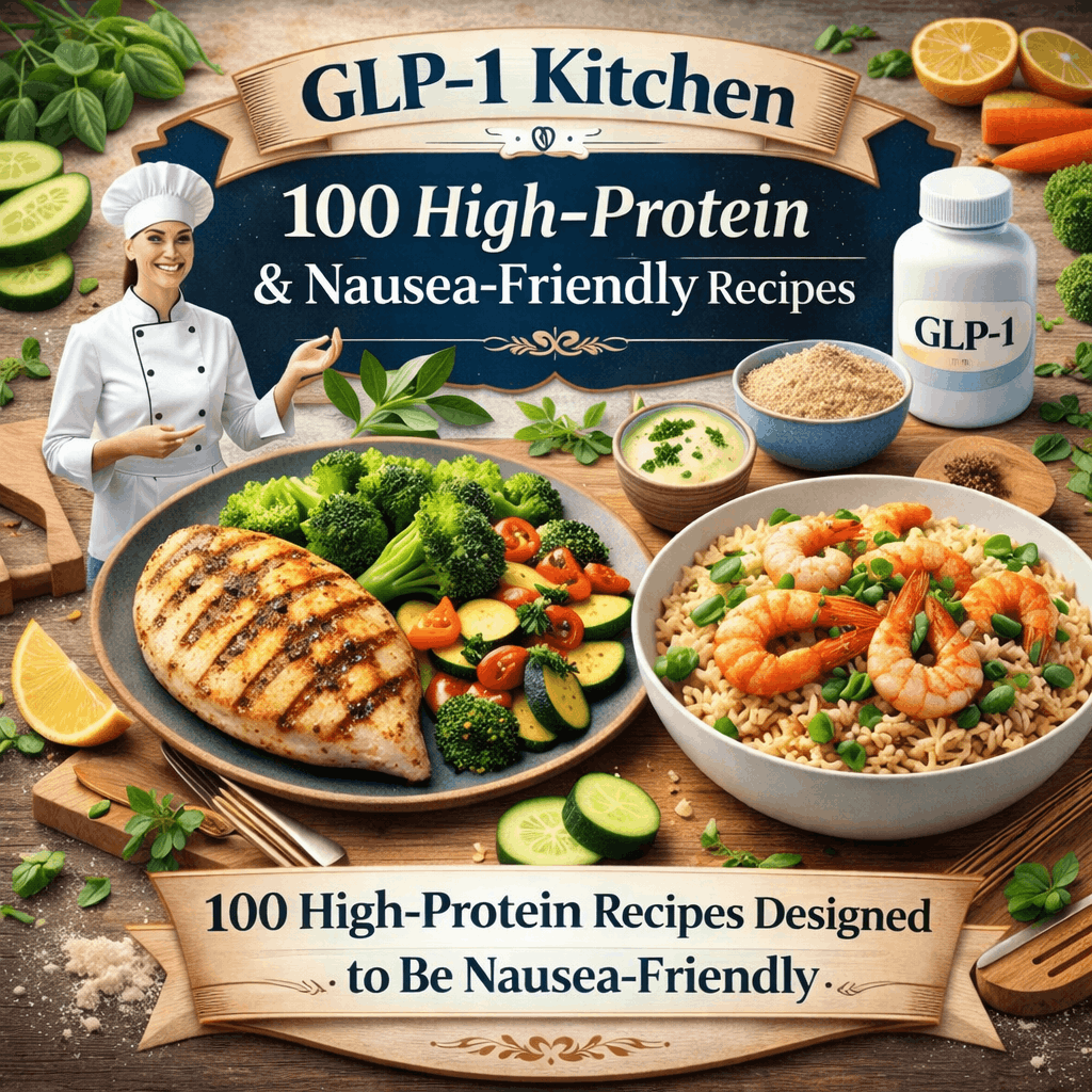 GLP-1 Kitchen — 100 High-Protein & Nausea-Friendly Recipes - Digital Cookbook