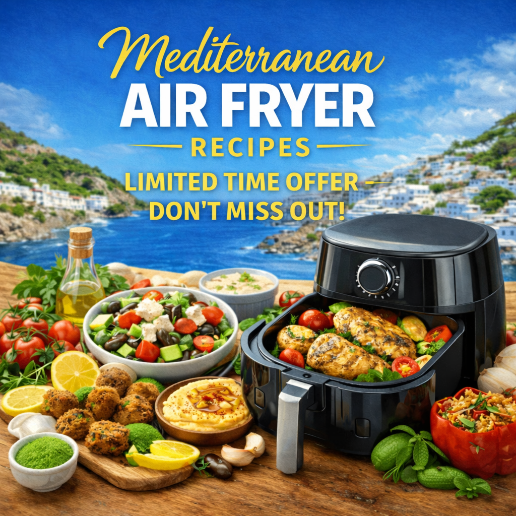 Mediterranean Air Fryer Digital Cookbook : 200+ Healthy Recipes Ready in 15 Minutes