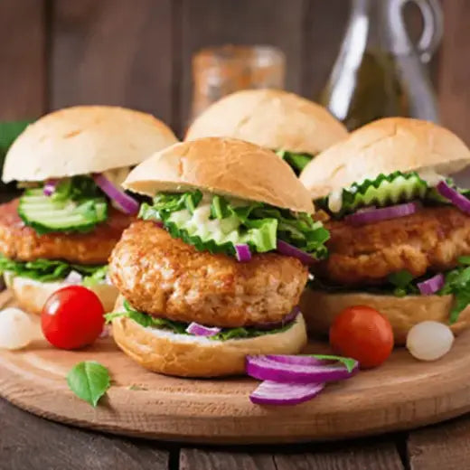 Mini chicken burgers
