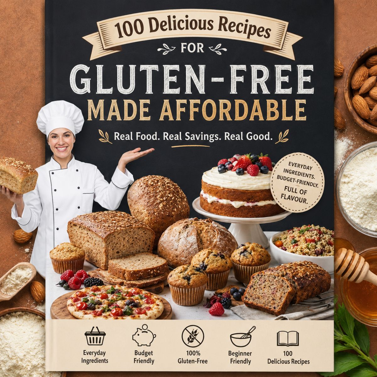 100 Budget-Friendly Gluten-Free Recipes - Digital Cookbook
