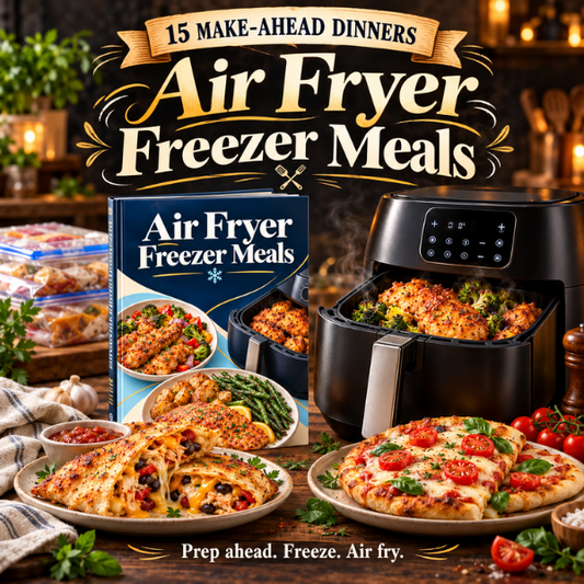 Air Fryer Freezer Meals - 15 Make-Ahead Dinners to Cook Straight from Frozen - Digital Cookbook