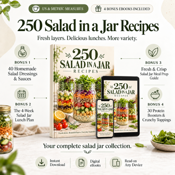250 Mason Jar Salad Recipes - Digital Coockbook